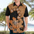 Orange Hawaii Hawaiian Shirt Tapa Cloth Mix Tropical Flowers Pastel Vibes LT14 - Polynesian Pride