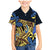 Polynesia Fabric Family Matching Mermaid Dress and Hawaiian Shirt Polynesian Tribal With Frangipani Flowers LT14 Son's Shirt Blue - Polynesian Pride