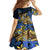 Polynesia Fabric Family Matching Short Sleeve Bodycon Dress and Hawaiian Shirt Polynesian Tribal With Frangipani Flowers LT14 - Polynesian Pride