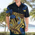 Polynesia Fabric Hawaiian Shirt Polynesian Tribal With Frangipani Flowers LT14 - Polynesian Pride