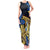 Polynesia Fabric Tank Maxi Dress Polynesian Tribal With Frangipani Flowers LT14 Women Blue - Polynesian Pride