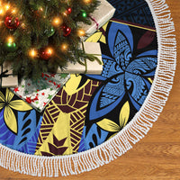 Polynesia Fabric Tree Skirt Polynesian Tribal With Frangipani Flowers LT14 - Polynesian Pride