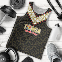 Mate Maa Tonga Rugby Custom Men Tank Top 2026 Tongan Ngatu Pattern Black LT14 - Polynesian Pride