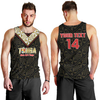 Mate Maa Tonga Rugby Custom Men Tank Top 2026 Tongan Ngatu Pattern Black LT14 - Polynesian Pride