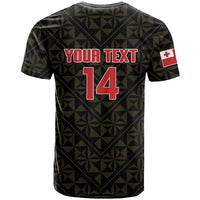Mate Maa Tonga Rugby Custom T Shirt 2026 Tongan Ngatu Pattern Black
