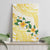 Gold And White Polynesia Plumeria Canvas Wall Art Curves Tropical Vibes