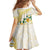 Gold And White Polynesia Plumeria Family Matching Off Shoulder Maxi Dress and Hawaiian Shirt Curves Tropical Vibes