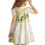 Gold And White Polynesia Plumeria Family Matching Summer Maxi Dress and Hawaiian Shirt Curves Tropical Vibes