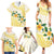 Gold And White Polynesia Plumeria Family Matching Summer Maxi Dress and Hawaiian Shirt Curves Tropical Vibes