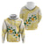 Gold And White Polynesia Plumeria Hoodie Curves Tropical Vibes