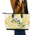 Gold And White Polynesia Plumeria Leather Tote Bag Curves Tropical Vibes