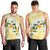 Gold And White Polynesia Plumeria Men Tank Top Curves Tropical Vibes