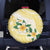 Gold And White Polynesia Plumeria Spare Tire Cover Curves Tropical Vibes