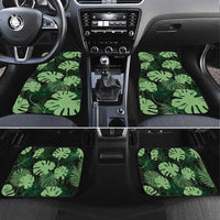 Green Hawaii Kukui Nut Lei Car Mats Hawaiian Pattern Monstera Tropical Vibes LT14 Set 4pcs Green - Polynesian Pride