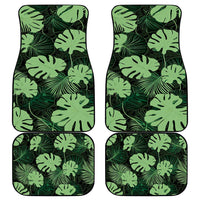 Green Hawaii Kukui Nut Lei Car Mats Hawaiian Pattern Monstera Tropical Vibes LT14 - Polynesian Pride