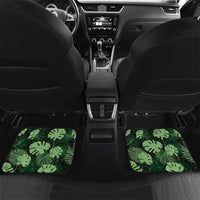Green Hawaii Kukui Nut Lei Car Mats Hawaiian Pattern Monstera Tropical Vibes LT14 Set 2pcs - Back Green - Polynesian Pride