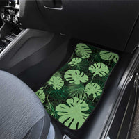 Green Hawaii Kukui Nut Lei Car Mats Hawaiian Pattern Monstera Tropical Vibes LT14 - Polynesian Pride