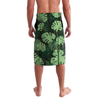 Green Hawaii Kukui Nut Lei Lavalava Hawaiian Pattern Monstera Tropical Vibes LT14 - Polynesian Pride