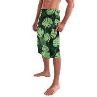 Green Hawaii Kukui Nut Lei Lavalava Hawaiian Pattern Monstera Tropical Vibes LT14 - Polynesian Pride