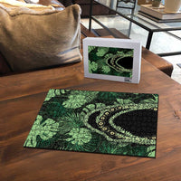 Green Hawaii Kukui Nut Lei Puzzle Hawaiian Pattern Monstera Tropical Vibes LT14 - Polynesian Pride