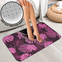 Pink Hawaii Kukui Nut Lei Bathroom Set Hawaiian Pattern Monstera Tropical Vibes LT14 - Polynesian Pride