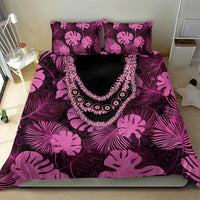Pink Hawaii Kukui Nut Lei Bedding Set Hawaiian Pattern Monstera Tropical Vibes LT14 - Polynesian Pride