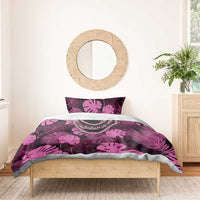 Pink Hawaii Kukui Nut Lei Bedding Set Hawaiian Pattern Monstera Tropical Vibes LT14 - Polynesian Pride
