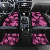 Pink Hawaii Kukui Nut Lei Car Mats Hawaiian Pattern Monstera Tropical Vibes LT14 Set 4pcs Pink - Polynesian Pride