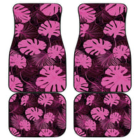 Pink Hawaii Kukui Nut Lei Car Mats Hawaiian Pattern Monstera Tropical Vibes LT14 - Polynesian Pride