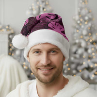 Pink Hawaii Kukui Nut Lei Christmas Santa Hat Hawaiian Pattern Monstera Tropical Vibes LT14 - Polynesian Pride