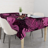 Pink Hawaii Kukui Nut Lei Tablecloth Hawaiian Pattern Monstera Tropical Vibes LT14 - Polynesian Pride