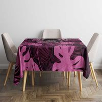 Pink Hawaii Kukui Nut Lei Tablecloth Hawaiian Pattern Monstera Tropical Vibes LT14 - Polynesian Pride