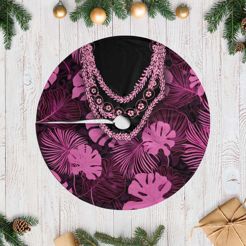 Pink Hawaii Kukui Nut Lei Tree Skirt Hawaiian Pattern Monstera Tropical Vibes LT14 Casual Pink - Polynesian Pride