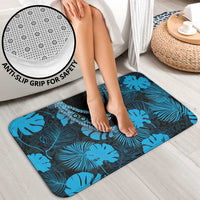 Blue Hawaii Kukui Nut Lei Bathroom Set Hawaiian Pattern Monstera Tropical Vibes LT14 - Polynesian Pride