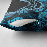 Blue Hawaii Kukui Nut Lei Pillow Cover Hawaiian Pattern Monstera Tropical Vibes LT14 - Polynesian Pride