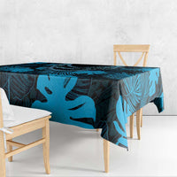 Blue Hawaii Kukui Nut Lei Tablecloth Hawaiian Pattern Monstera Tropical Vibes LT14 - Polynesian Pride