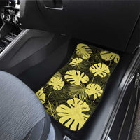 Yellow Hawaii Kukui Nut Lei Car Mats Hawaiian Pattern Monstera Tropical Vibes LT14 - Polynesian Pride