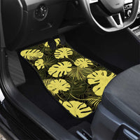 Yellow Hawaii Kukui Nut Lei Car Mats Hawaiian Pattern Monstera Tropical Vibes LT14 - Polynesian Pride