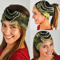 Yellow Hawaii Kukui Nut Lei Neck Gaiter Hawaiian Pattern Monstera Tropical Vibes LT14 - Polynesian Pride
