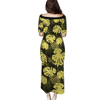 Yellow Hawaii Kukui Nut Lei Puletasi Hawaiian Pattern Monstera Tropical Vibes LT14 - Polynesian Pride