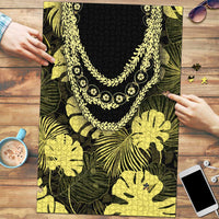 Yellow Hawaii Kukui Nut Lei Puzzle Hawaiian Pattern Monstera Tropical Vibes LT14 Yellow - Polynesian Pride