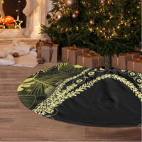 Yellow Hawaii Kukui Nut Lei Tree Skirt Hawaiian Pattern Monstera Tropical Vibes LT14 - Polynesian Pride