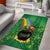 Hawaii Saint Patrick's Day Area Rug Funny Leprechaun With Pot Of Gold - Polynesian Tattoo