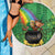 Hawaii Saint Patrick's Day Beach Blanket Funny Leprechaun With Pot Of Gold - Polynesian Tattoo