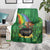 Hawaii Saint Patrick's Day Blanket Funny Leprechaun With Pot Of Gold - Polynesian Tattoo