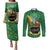 Hawaii Saint Patrick's Day Couples Matching Puletasi and Long Sleeve Button Shirt Funny Leprechaun With Pot Of Gold - Polynesian Tattoo