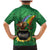 Hawaii Saint Patrick's Day Family Matching Mermaid Dress and Hawaiian Shirt Funny Leprechaun With Pot Of Gold - Polynesian Tattoo