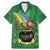 Hawaii Saint Patrick's Day Family Matching Mermaid Dress and Hawaiian Shirt Funny Leprechaun With Pot Of Gold - Polynesian Tattoo