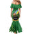 Hawaii Saint Patrick's Day Family Matching Mermaid Dress and Hawaiian Shirt Funny Leprechaun With Pot Of Gold - Polynesian Tattoo