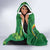 Hawaii Saint Patrick's Day Hooded Blanket Funny Leprechaun With Pot Of Gold - Polynesian Tattoo